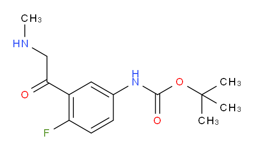 tert-butyl N-{4-fluoro-3-[2-(methylamino)acetyl]phenyl}carbamate