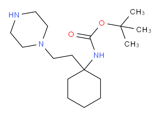 tert-butyl N-{1-[2-(piperazin-1-yl)ethyl]cyclohexyl}carbamate