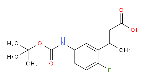 3-(5-{[(tert-butoxy)carbonyl]amino}-2-fluorophenyl)butanoic acid