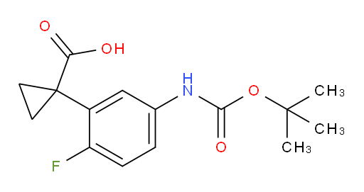 1-(5-{[(tert-butoxy)carbonyl]amino}-2-fluorophenyl)cyclopropane-1-carboxylic acid
