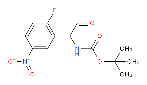 tert-butyl N-[1-(2-fluoro-5-nitrophenyl)-2-oxoethyl]carbamate
