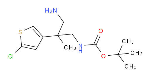 tert-butyl N-[3-amino-2-(5-chlorothiophen-3-yl)-2-methylpropyl]carbamate