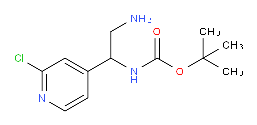 tert-butyl N-[2-amino-1-(2-chloropyridin-4-yl)ethyl]carbamate