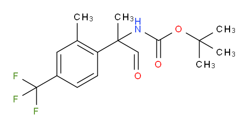 tert-butyl N-{2-[2-methyl-4-(trifluoromethyl)phenyl]-1-oxopropan-2-yl}carbamate