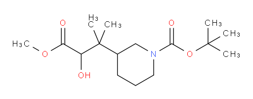 tert-butyl 3-(3-hydroxy-4-methoxy-2-methyl-4-oxobutan-2-yl)piperidine-1-carboxylate