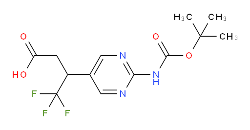 3-(2-{[(tert-butoxy)carbonyl]amino}pyrimidin-5-yl)-4,4,4-trifluorobutanoic acid