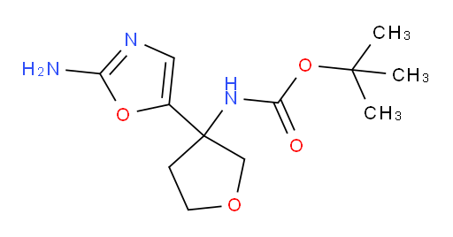 tert-butyl N-[3-(2-amino-1,3-oxazol-5-yl)oxolan-3-yl]carbamate