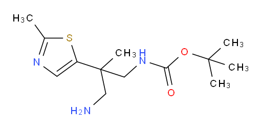 tert-butyl N-[3-amino-2-methyl-2-(2-methyl-1,3-thiazol-5-yl)propyl]carbamate