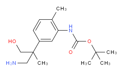 tert-butyl N-[5-(1-amino-3-hydroxy-2-methylpropan-2-yl)-2-methylphenyl]carbamate