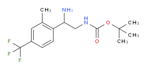 tert-butyl N-{2-amino-2-[2-methyl-4-(trifluoromethyl)phenyl]ethyl}carbamate
