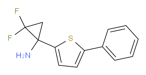 2,2-difluoro-1-(5-phenylthiophen-2-yl)cyclopropan-1-amine