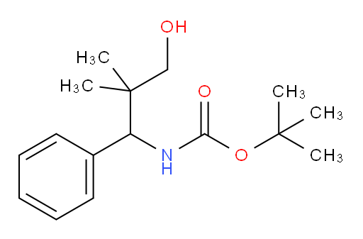 tert-butyl N-(3-hydroxy-2,2-dimethyl-1-phenylpropyl)carbamate
