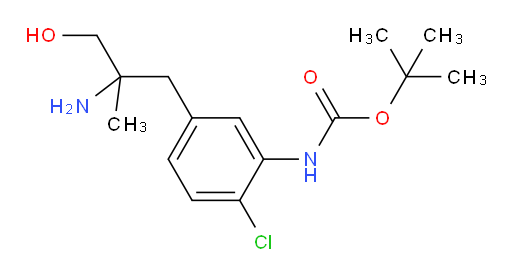tert-butyl N-[5-(2-amino-3-hydroxy-2-methylpropyl)-2-chlorophenyl]carbamate