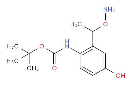 tert-butyl N-{2-[1-(aminooxy)ethyl]-4-hydroxyphenyl}carbamate