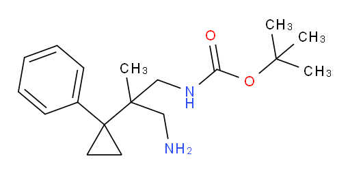 tert-butyl N-[3-amino-2-methyl-2-(1-phenylcyclopropyl)propyl]carbamate