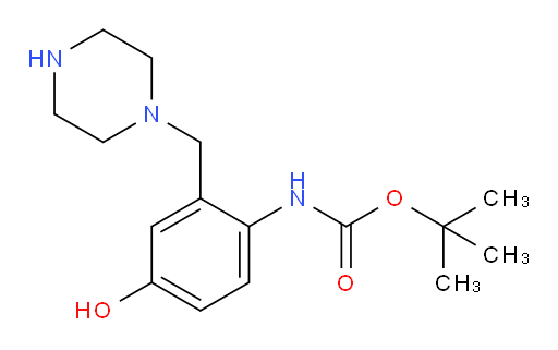 tert-butyl N-{4-hydroxy-2-[(piperazin-1-yl)methyl]phenyl}carbamate