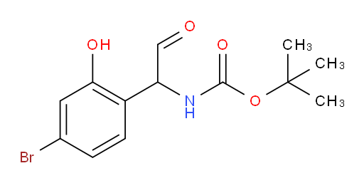 tert-butyl N-[1-(4-bromo-2-hydroxyphenyl)-2-oxoethyl]carbamate