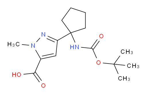 3-(1-{[(tert-butoxy)carbonyl]amino}cyclopentyl)-1-methyl-1H-pyrazole-5-carboxylic acid