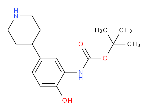 tert-butyl N-[2-hydroxy-5-(piperidin-4-yl)phenyl]carbamate