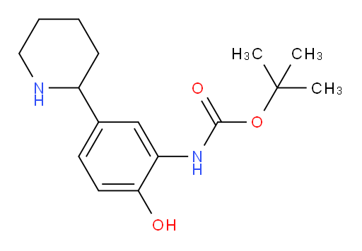 tert-butyl N-[2-hydroxy-5-(piperidin-2-yl)phenyl]carbamate