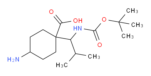 4-amino-1-(1-{[(tert-butoxy)carbonyl]amino}-2-methylpropyl)cyclohexane-1-carboxylic acid