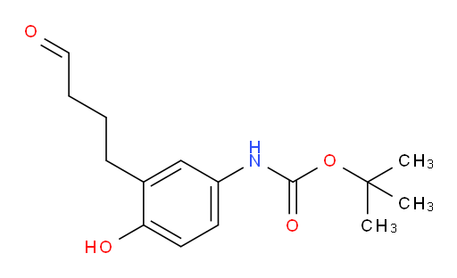 tert-butyl N-[4-hydroxy-3-(4-oxobutyl)phenyl]carbamate
