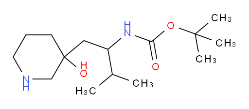 tert-butyl N-[1-(3-hydroxypiperidin-3-yl)-3-methylbutan-2-yl]carbamate