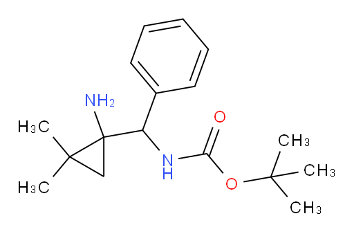 tert-butyl N-[(1-amino-2,2-dimethylcyclopropyl)(phenyl)methyl]carbamate
