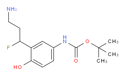 tert-butyl N-[3-(3-amino-1-fluoropropyl)-4-hydroxyphenyl]carbamate