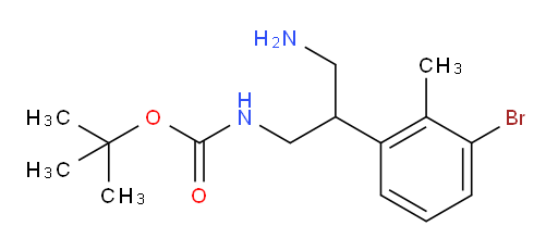 tert-butyl N-[3-amino-2-(3-bromo-2-methylphenyl)propyl]carbamate