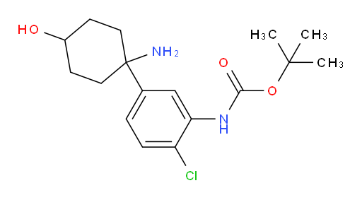 tert-butyl N-[5-(1-amino-4-hydroxycyclohexyl)-2-chlorophenyl]carbamate