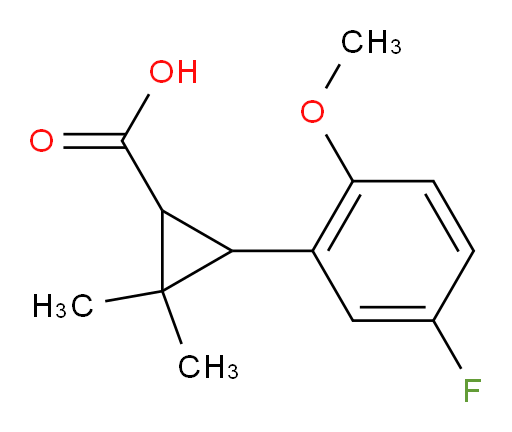 3-(5-fluoro-2-methoxyphenyl)-2,2-dimethylcyclopropane-1-carboxylic acid
