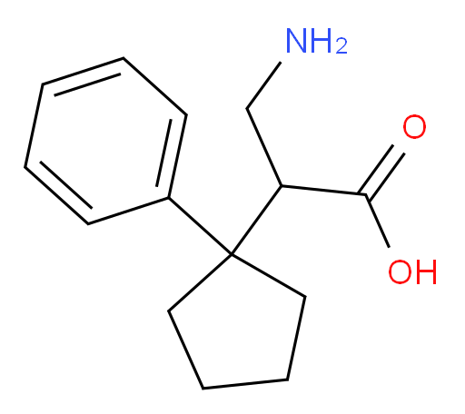 3-amino-2-(1-phenylcyclopentyl)propanoic acid