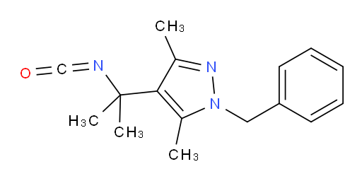 1-benzyl-4-(2-isocyanatopropan-2-yl)-3,5-dimethyl-1H-pyrazole