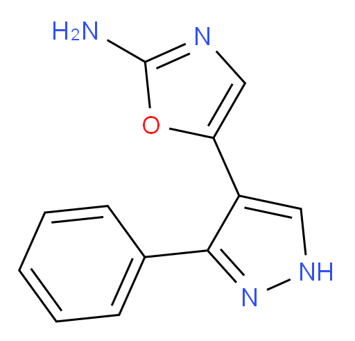 5-(3-phenyl-1H-pyrazol-4-yl)-1,3-oxazol-2-amine