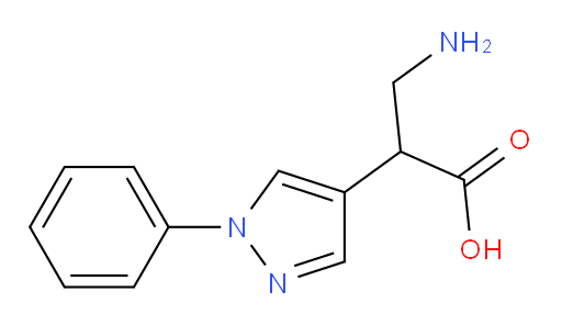 3-amino-2-(1-phenyl-1H-pyrazol-4-yl)propanoic acid
