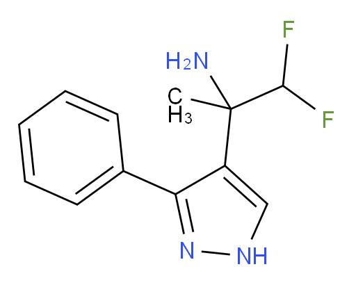 1,1-difluoro-2-(3-phenyl-1H-pyrazol-4-yl)propan-2-amine