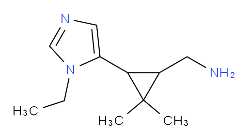 [3-(1-ethyl-1H-imidazol-5-yl)-2,2-dimethylcyclopropyl]methanamine
