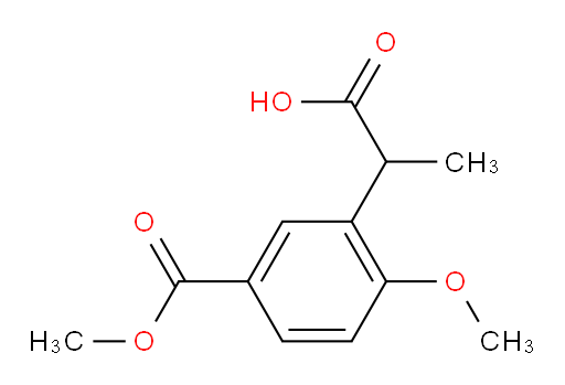 2-[2-methoxy-5-(methoxycarbonyl)phenyl]propanoic acid