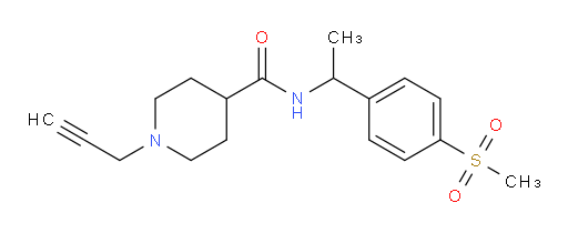 N-[1-(4-methanesulfonylphenyl)ethyl]-1-(prop-2-yn-1-yl)piperidine-4-carboxamide
