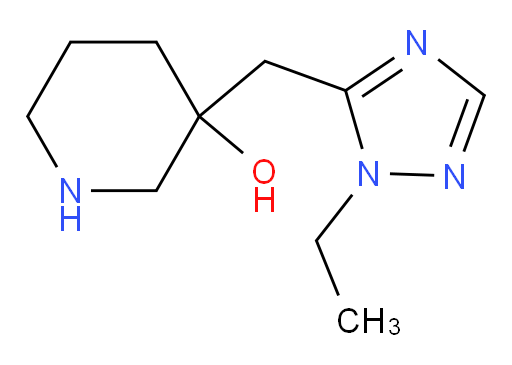 3-[(1-ethyl-1H-1,2,4-triazol-5-yl)methyl]piperidin-3-ol