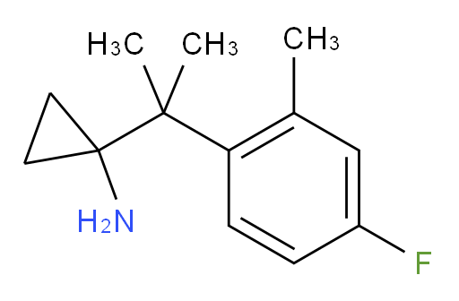 1-[2-(4-fluoro-2-methylphenyl)propan-2-yl]cyclopropan-1-amine