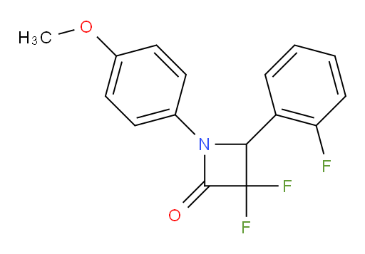 3,3-difluoro-4-(2-fluorophenyl)-1-(4-methoxyphenyl)azetidin-2-one