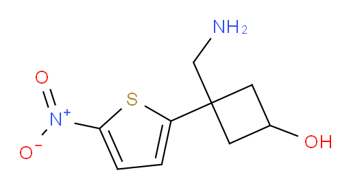 3-(aminomethyl)-3-(5-nitrothiophen-2-yl)cyclobutan-1-ol