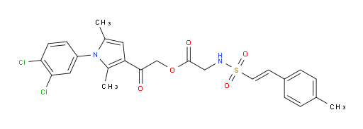 2-[1-(3,4-dichlorophenyl)-2,5-dimethyl-1H-pyrrol-3-yl]-2-oxoethyl 2-[2-(4-methylphenyl)ethenesulfonamido]acetate