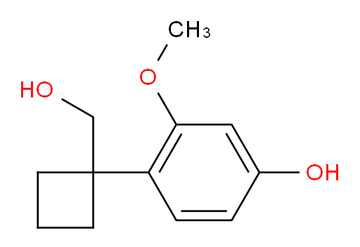 4-[1-(hydroxymethyl)cyclobutyl]-3-methoxyphenol