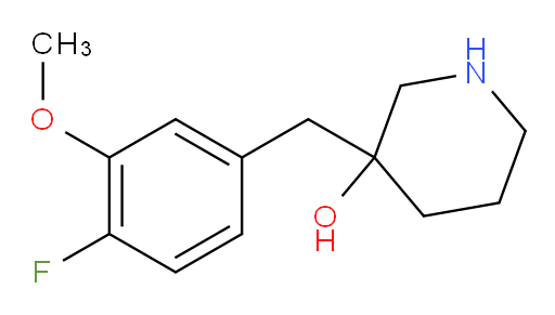 3-[(4-fluoro-3-methoxyphenyl)methyl]piperidin-3-ol