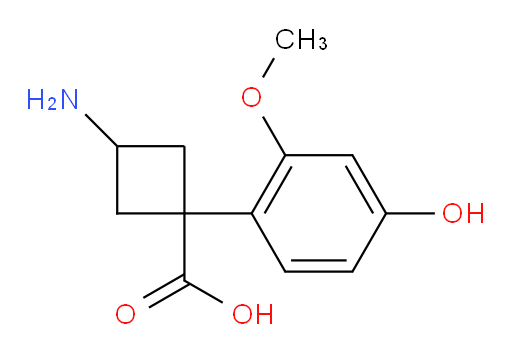 3-amino-1-(4-hydroxy-2-methoxyphenyl)cyclobutane-1-carboxylic acid