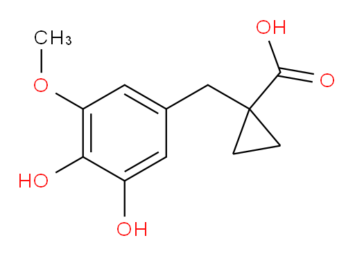1-[(3,4-dihydroxy-5-methoxyphenyl)methyl]cyclopropane-1-carboxylic acid