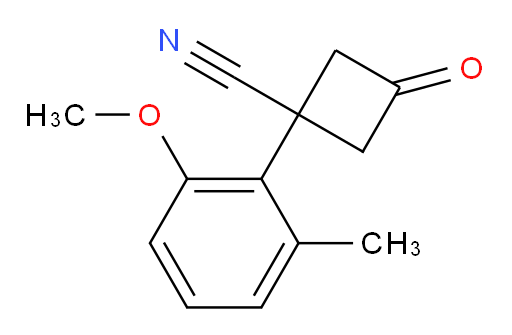 1-(2-methoxy-6-methylphenyl)-3-oxocyclobutane-1-carbonitrile